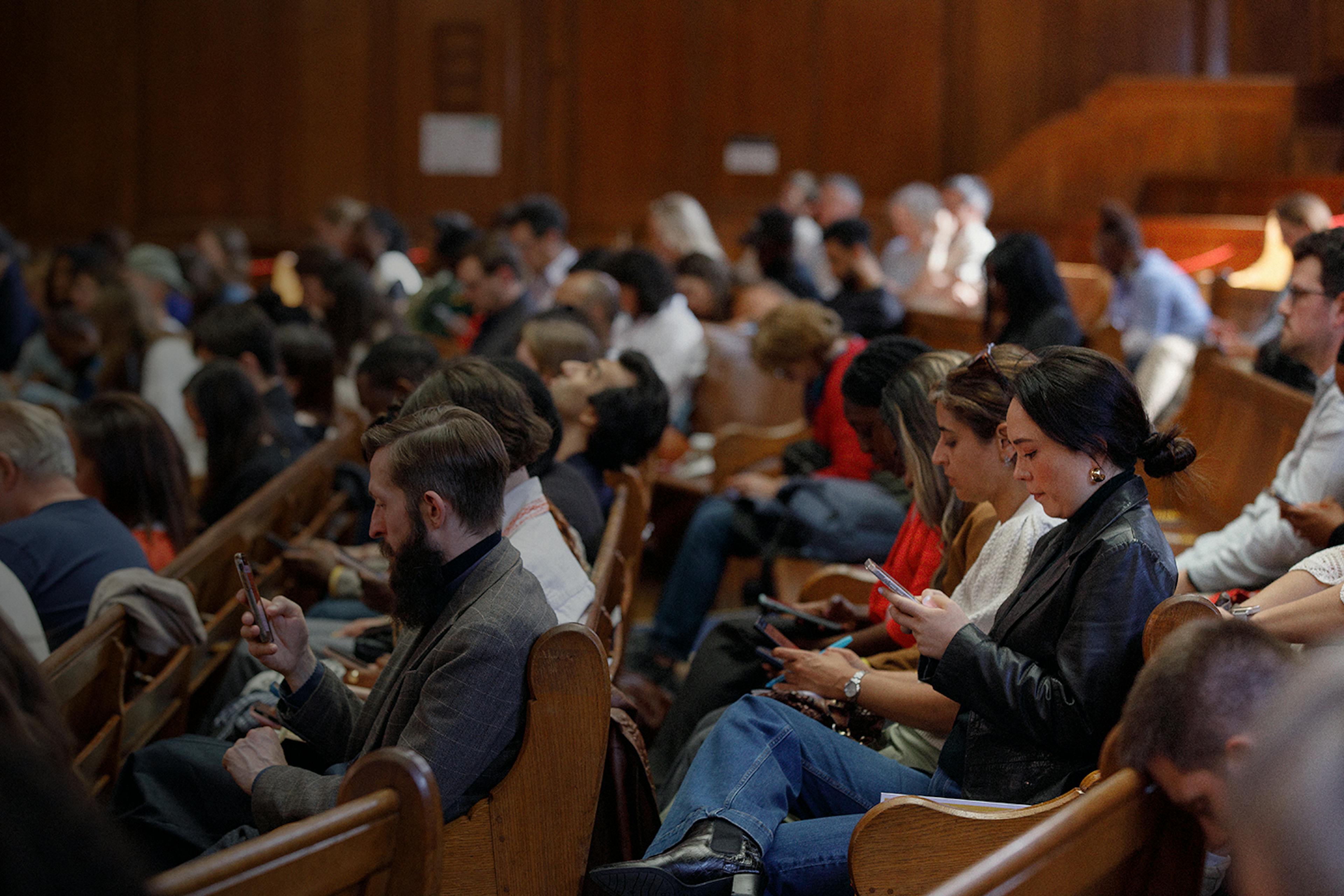 People sitting in a lecture hall