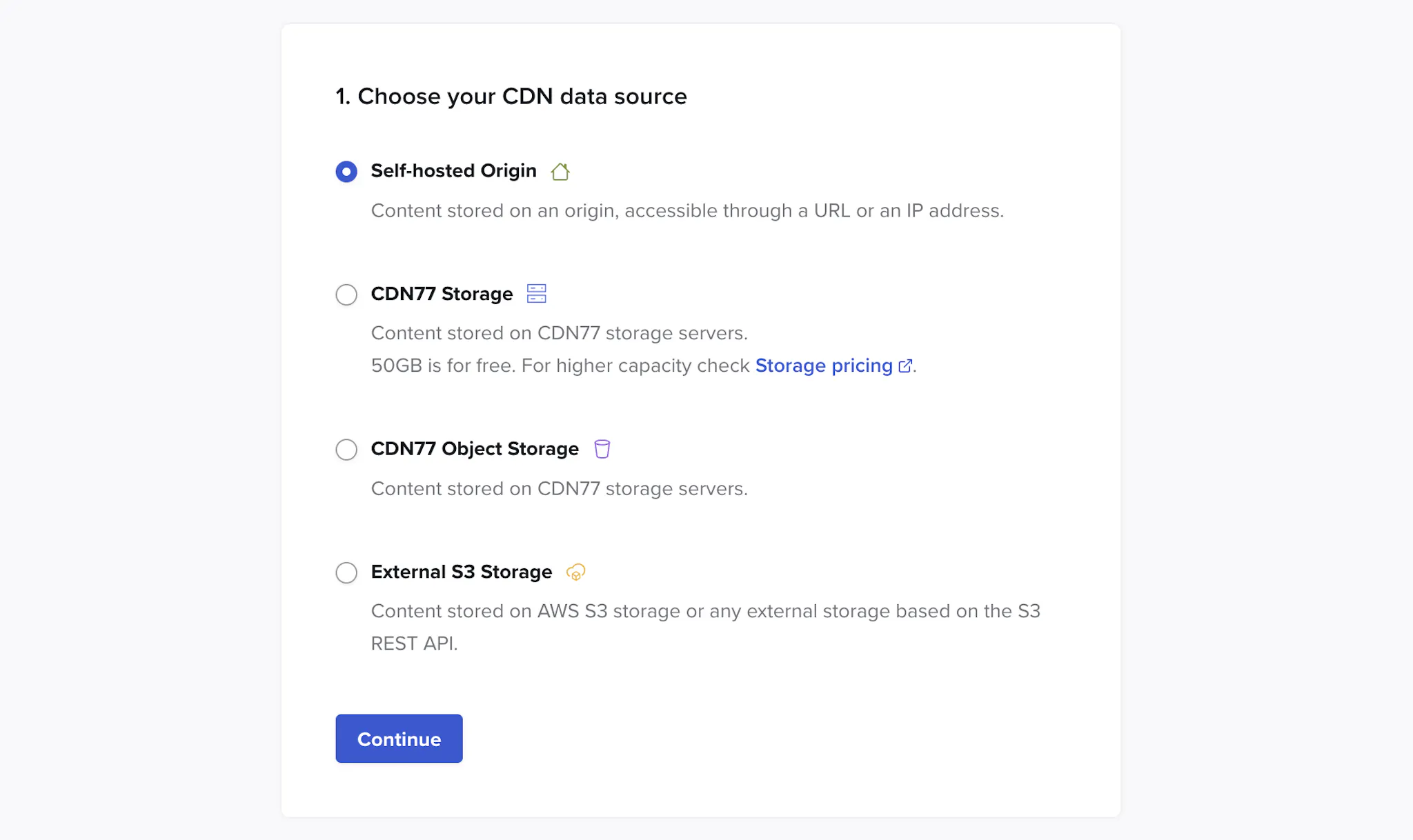 Types of Origin | CDN77 documentation