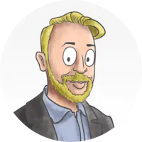 Illustration headshot of Mark Egger