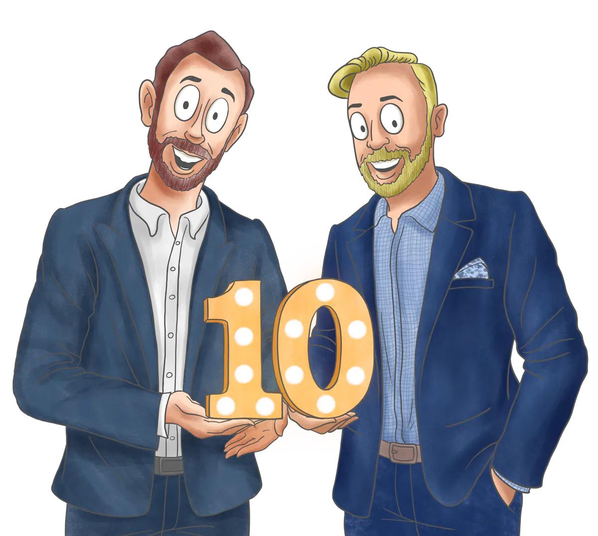 Mark and Lachy celebrate 10 years of Yarno