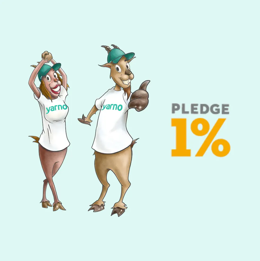 Illustration of two goats