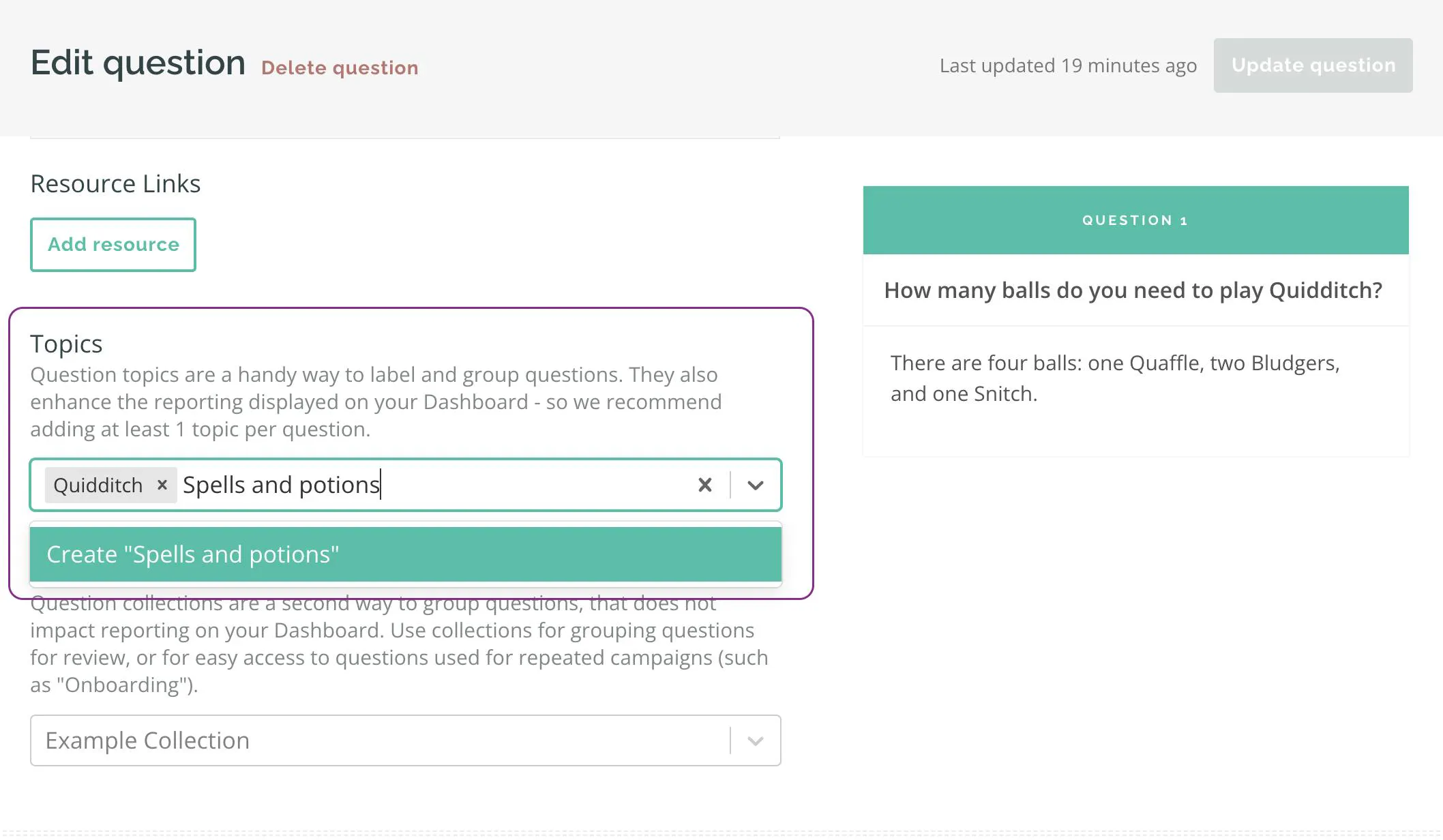 Create topic process