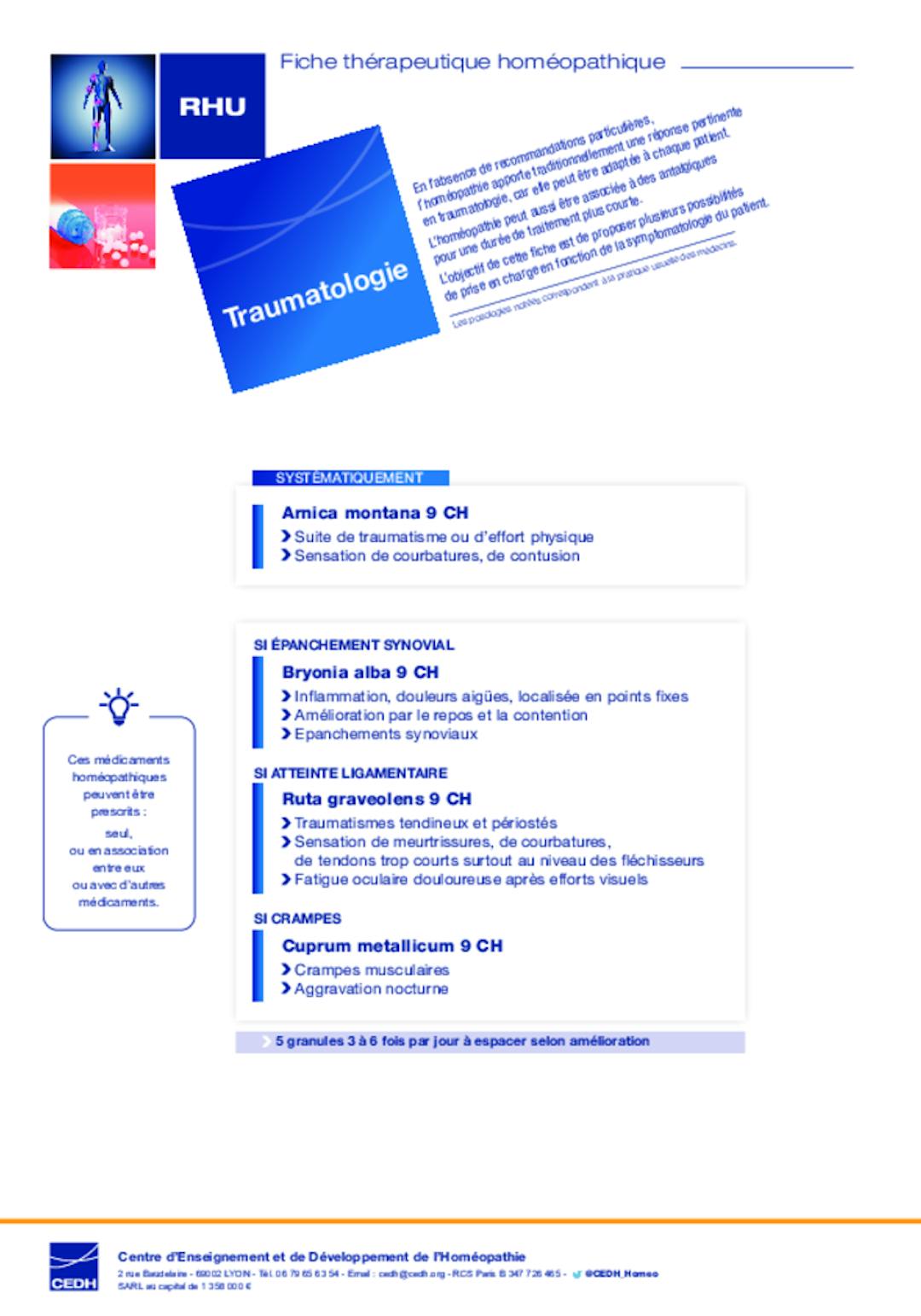 Rhumatologie - Traumatologie au quotidien
