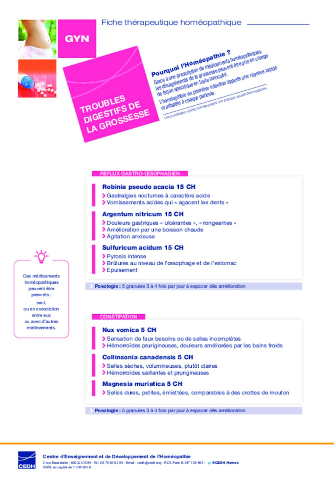 Troubles digestifs de la grossesse