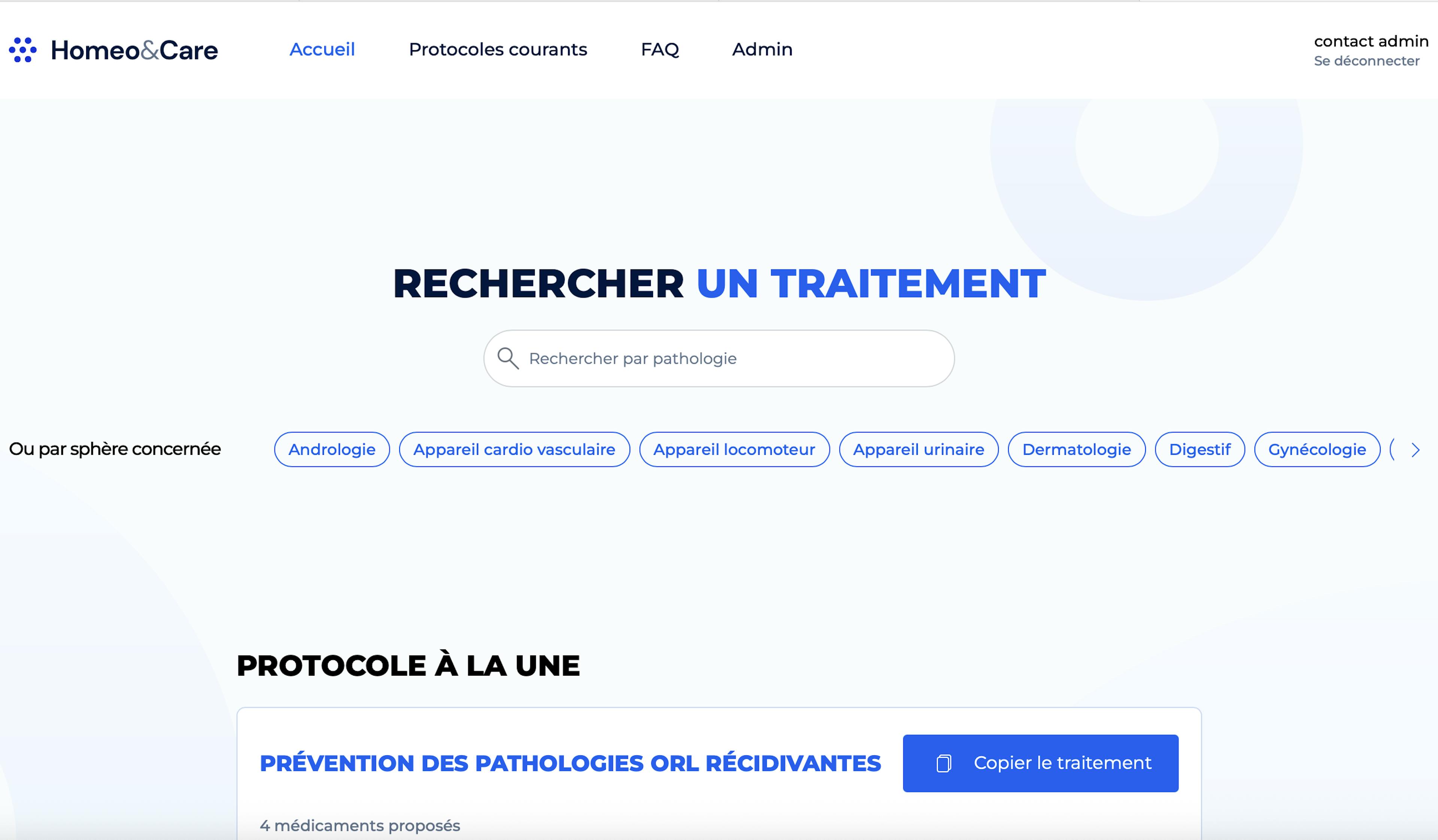 Page accueil homeo and care