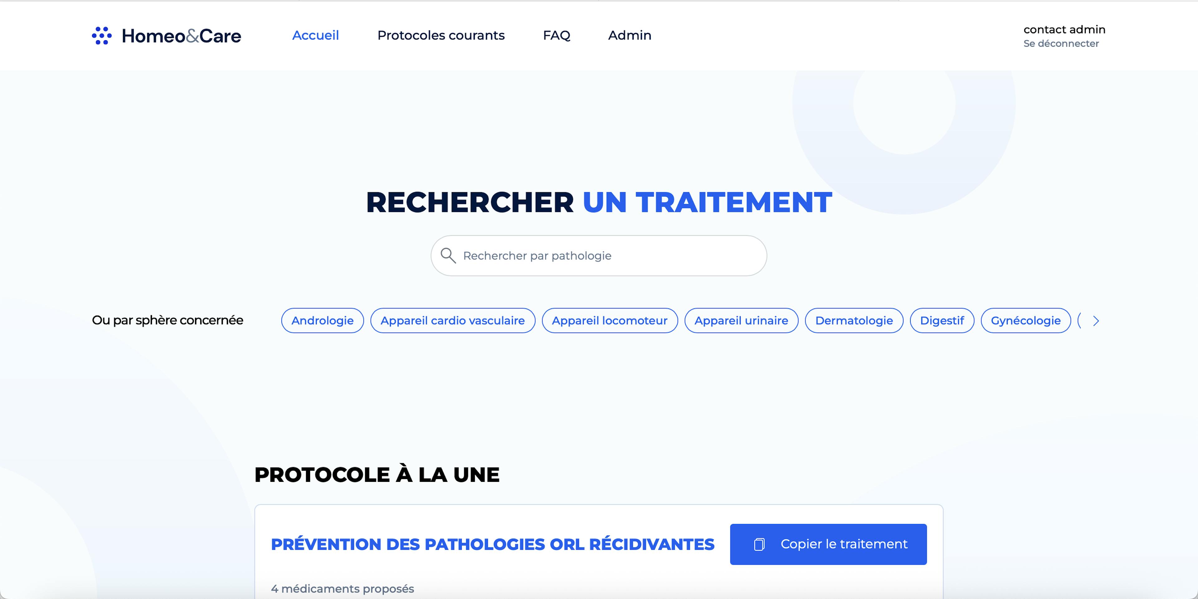 Page accueil homeo and care