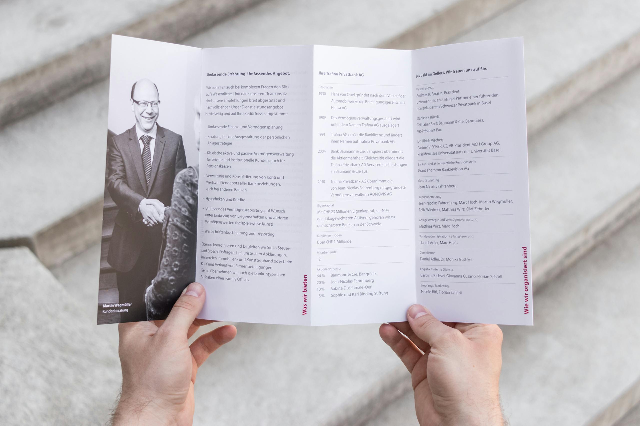 Ptivatbank, Basel-Stadt, Stadt, banking, Gestaltung, Flyer, Konzept, Druck, Design