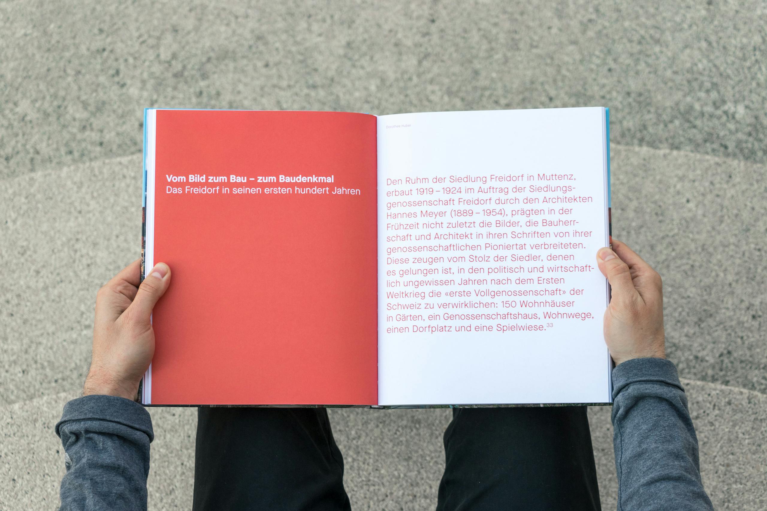 Freidorf Muttenz, Cedric Kegreiss, Grafik, Visuelle Gestaltung, Design, Book, Buch, Publikation, CMS, Basel
