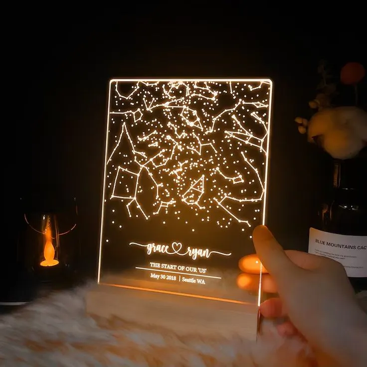 Custom star map valentines gift