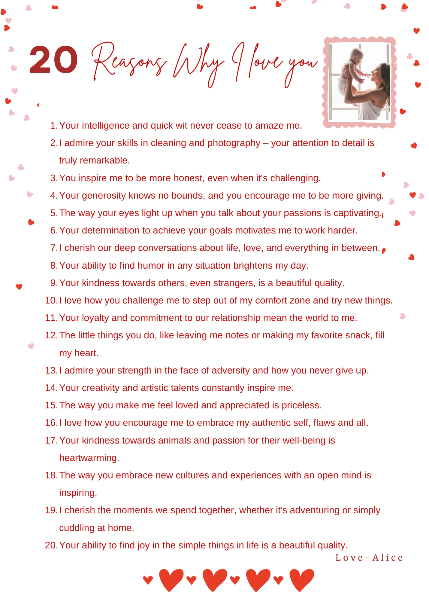 20 Reasons Why I Love You Mom