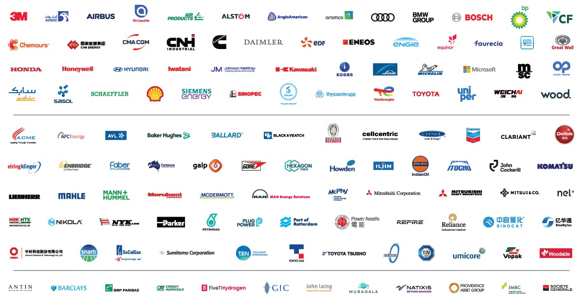 Abbildung zeigt Logos des Hydrogen Councils