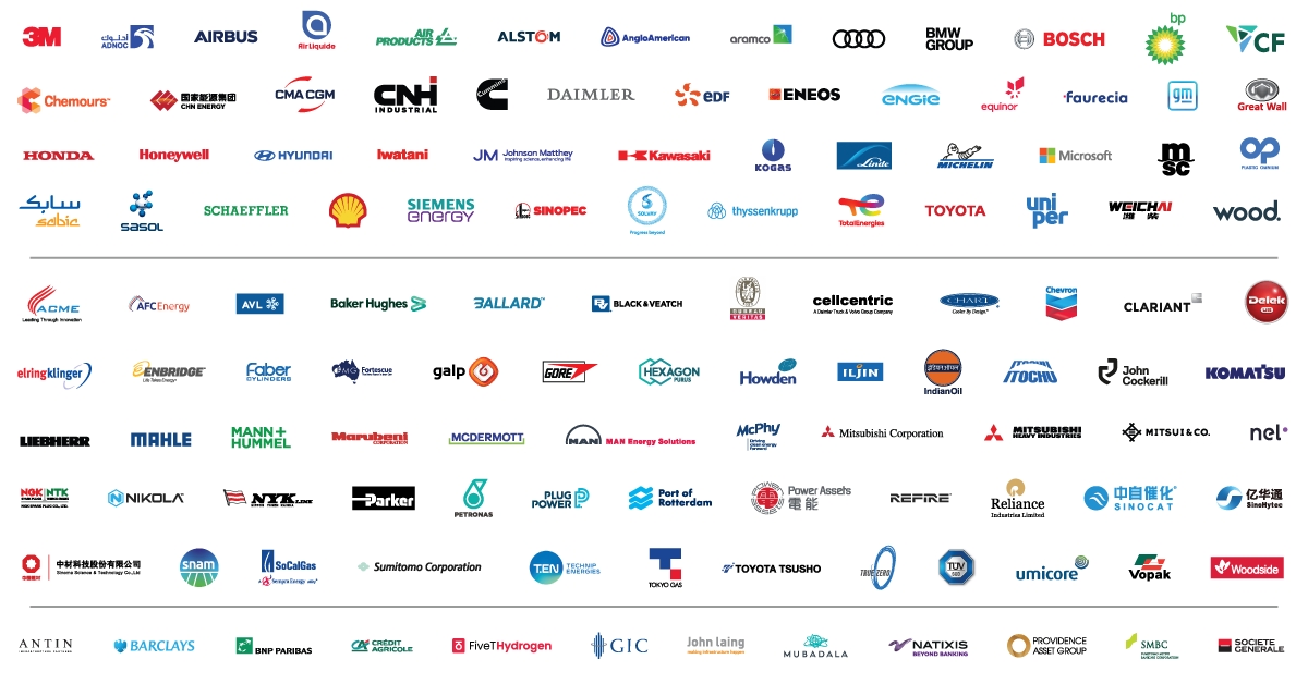 Abbildung zeigt Logos des Hydrogen Councils