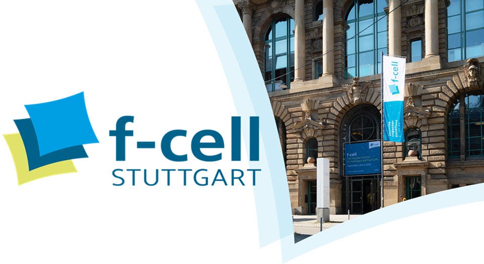 Bild zeigt Werbeplakat der f-cell Messe in Stuttgart