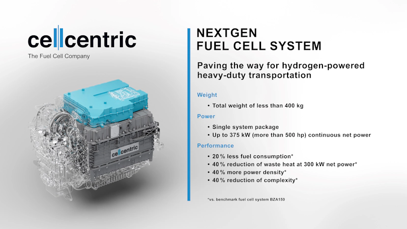 European Premiere - NextGen Fuel Cell System - cellcentric