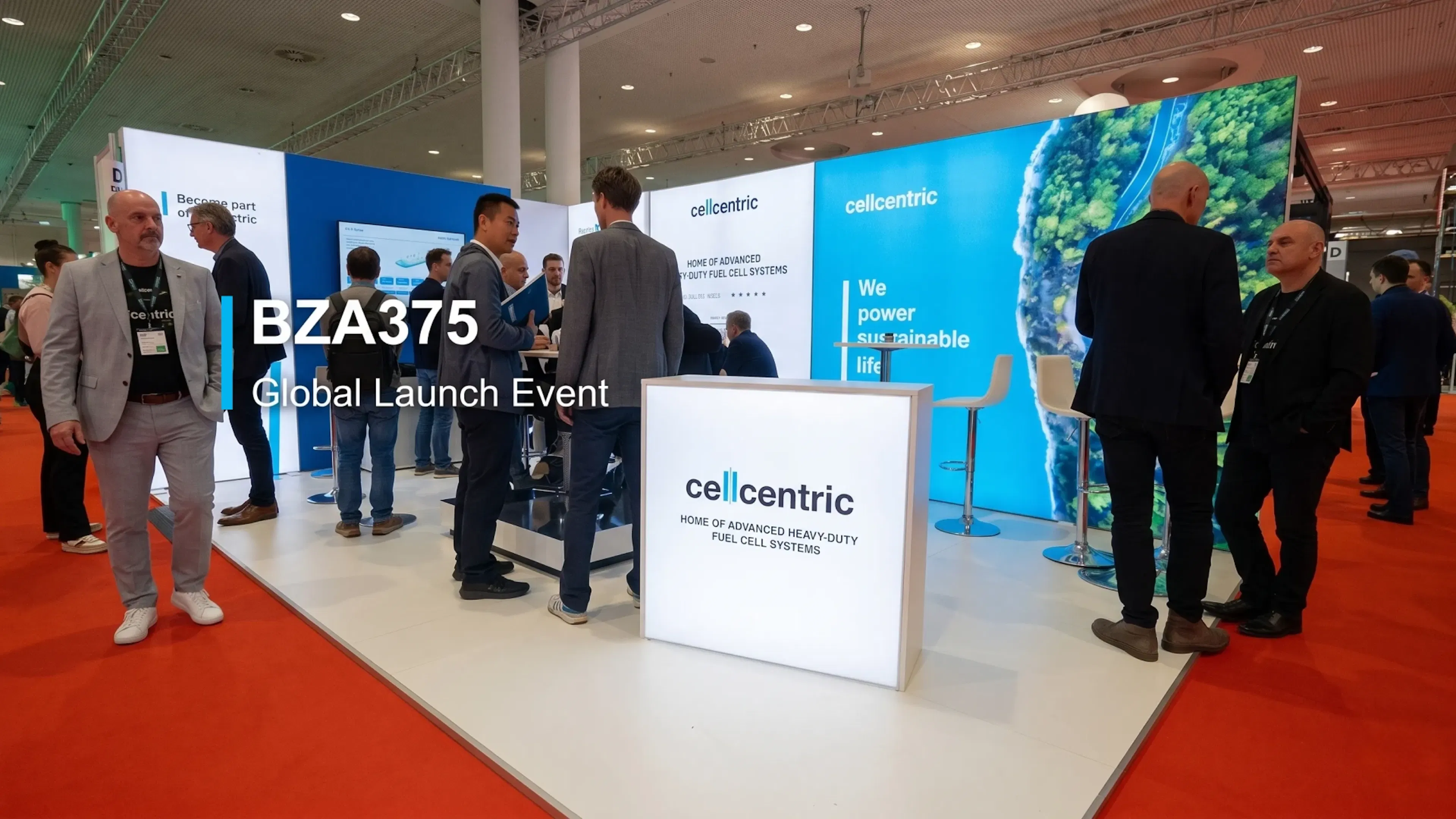 BZA375 Launch Event, Momentaufnahme am Messestand von cellcentric