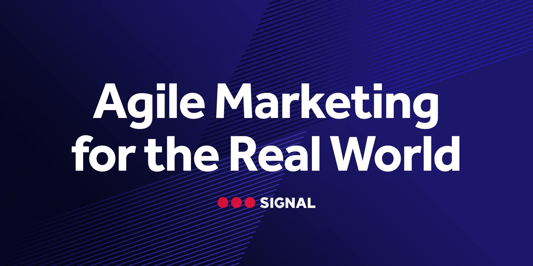 Agile Marketing for the Real World - event banner