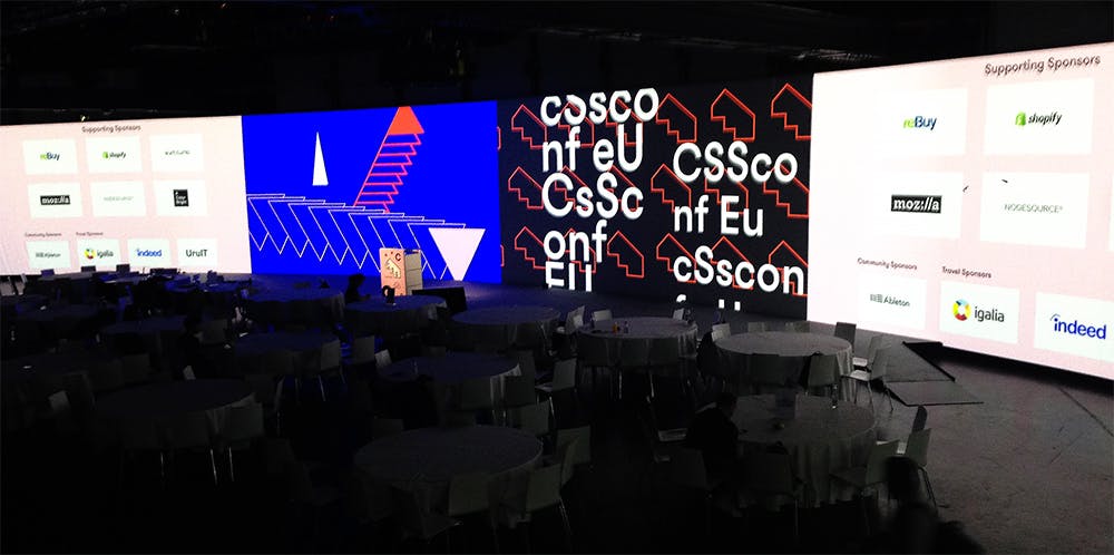 The stage at CSSConf EU 2019