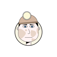 Illustration of an industrial-era SEO worker