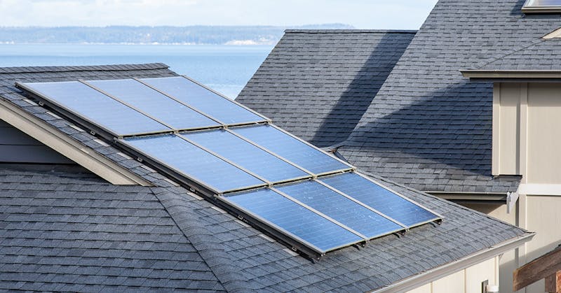 Residential solar panel installation