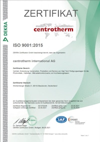 ISO 9001:2015-Zertifikat