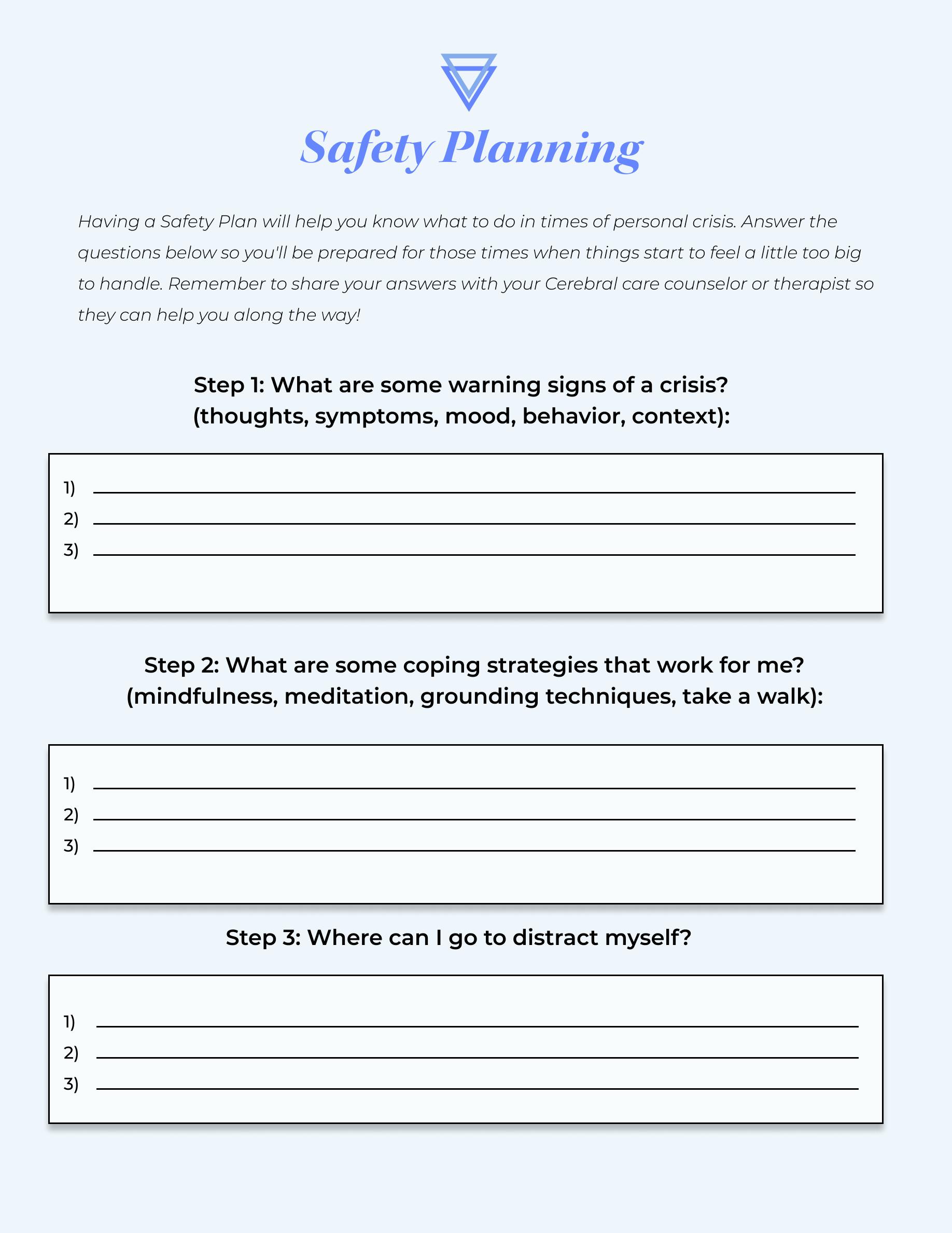 Safety Plan | Expert help for your emotional health