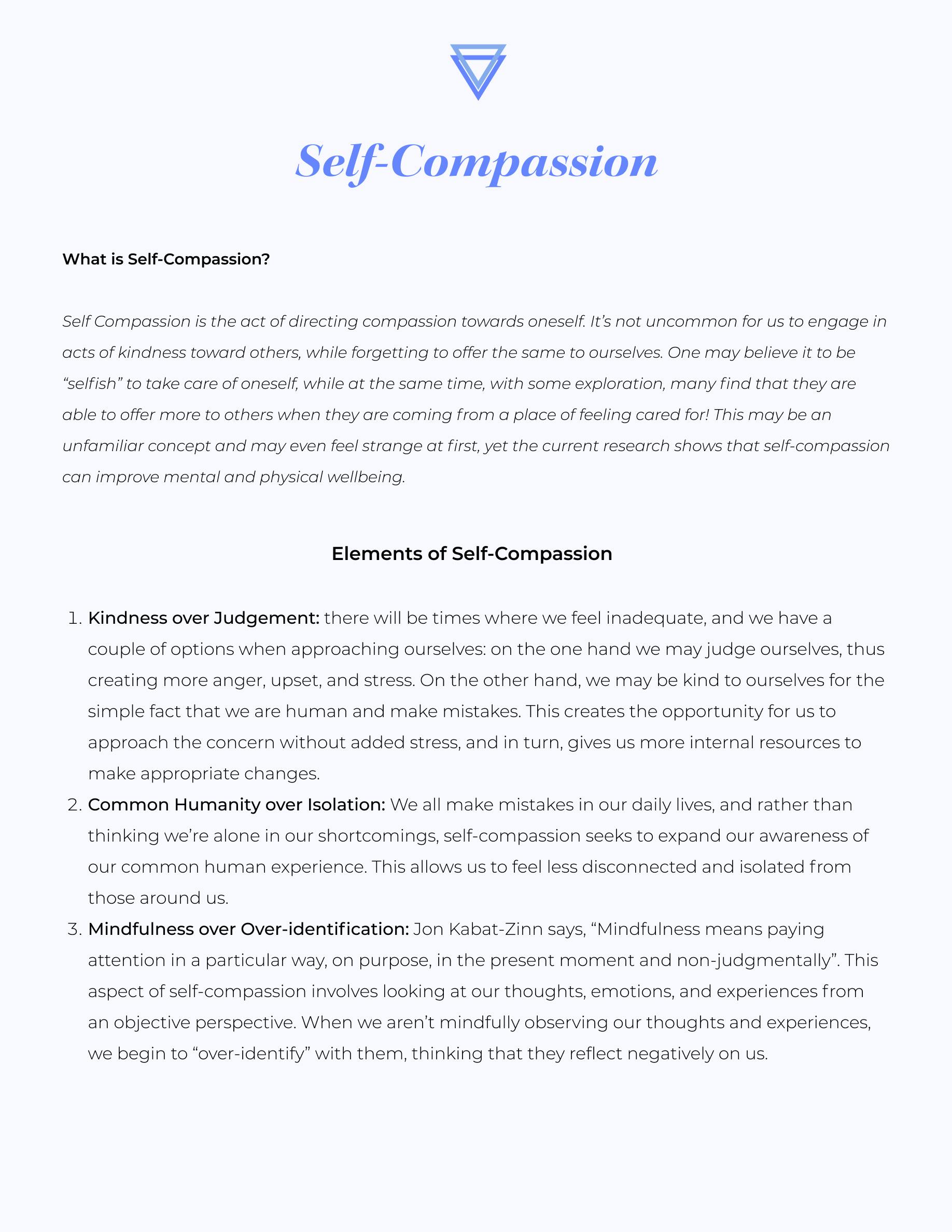 self compassion essay