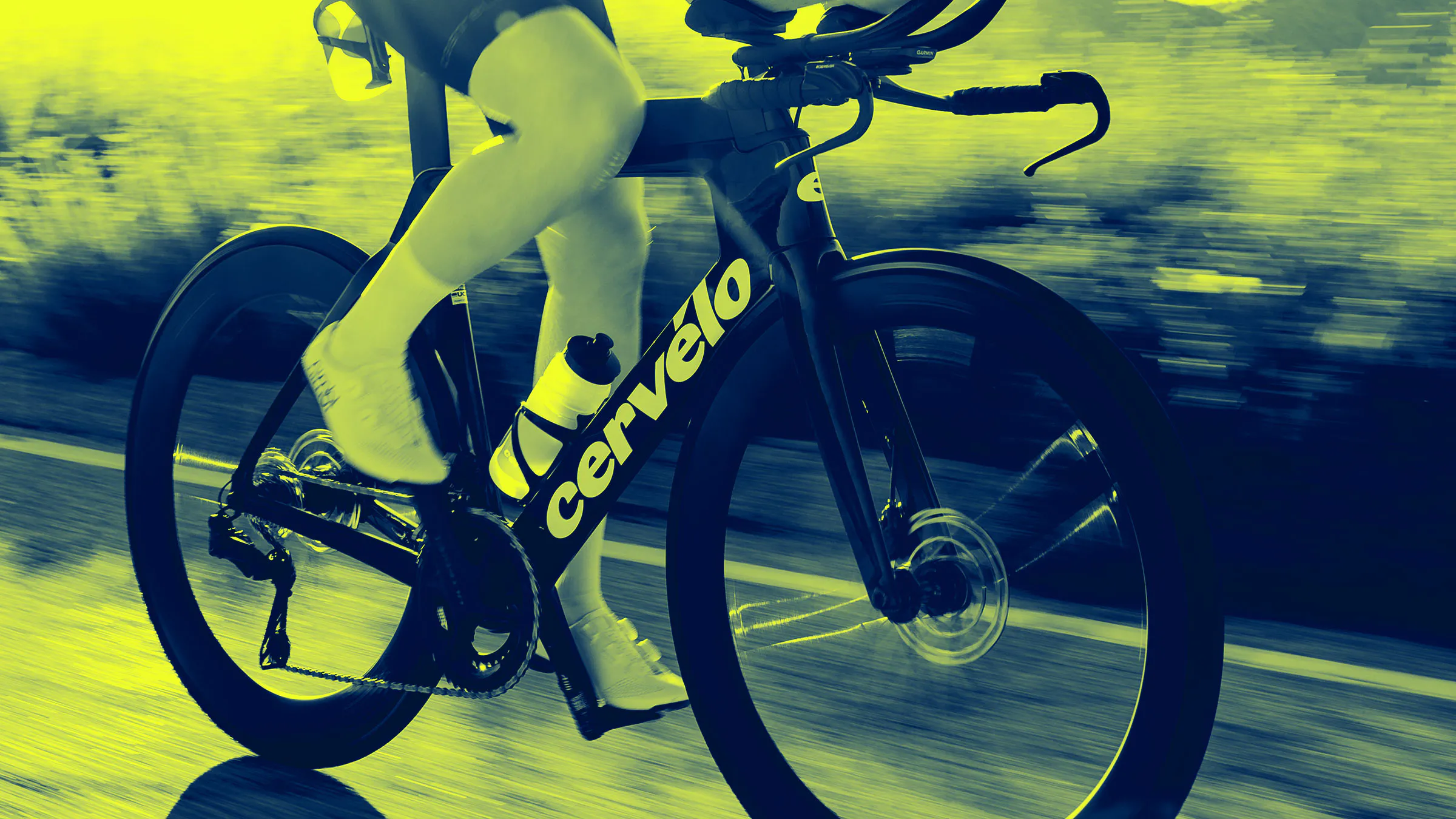 Cervélo P-Series time trial bike in motion
