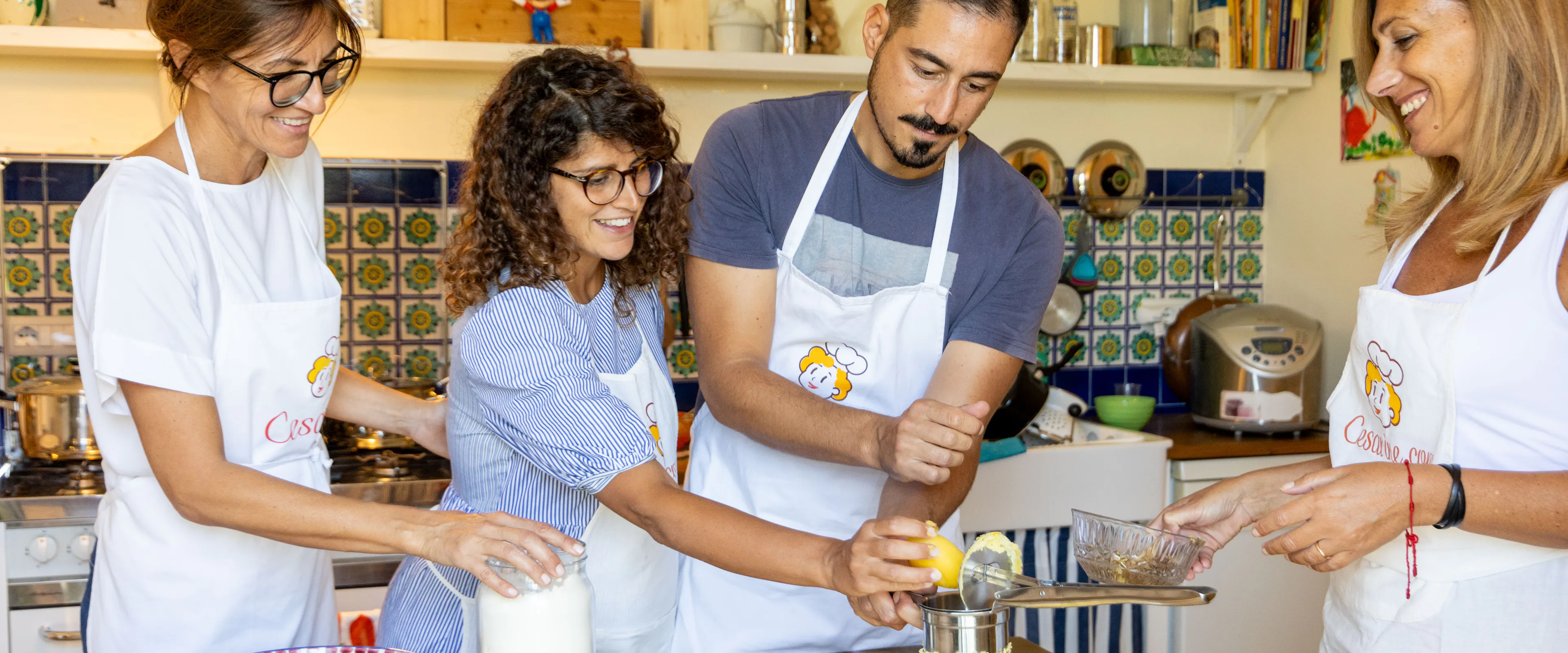 People in cooking class