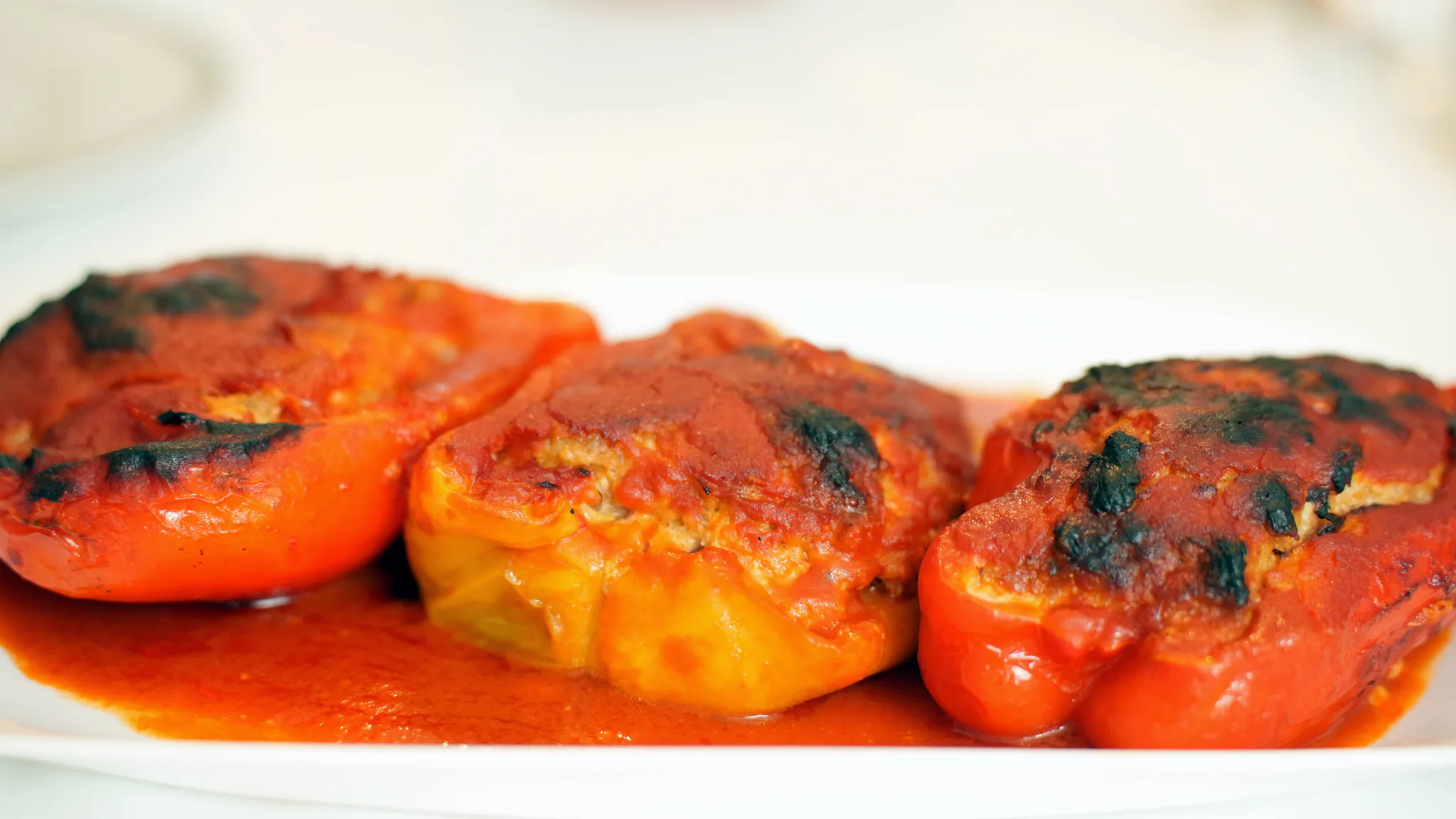 Poivrons farcis au four