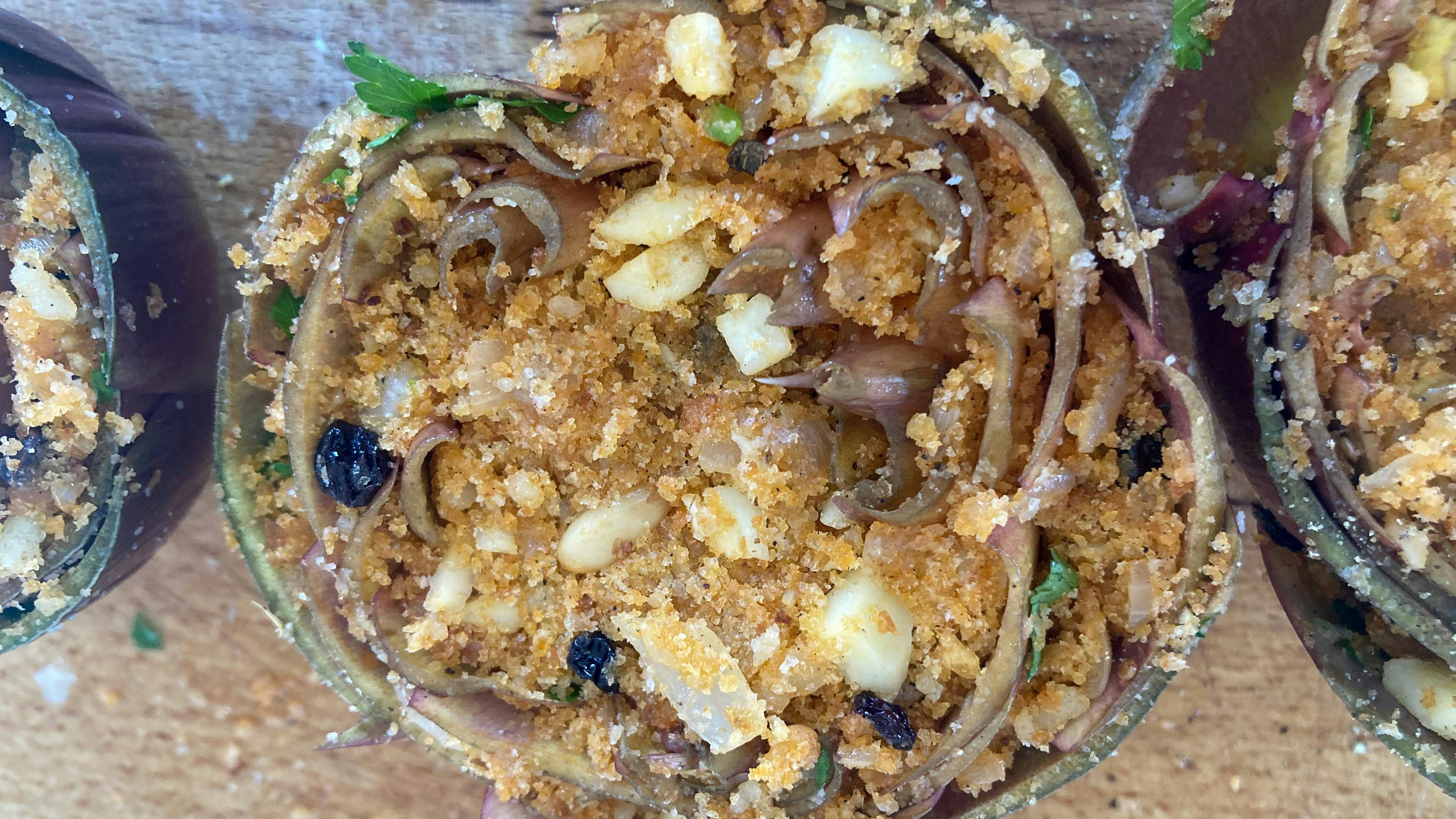 Carciofi col tappo - preparazione