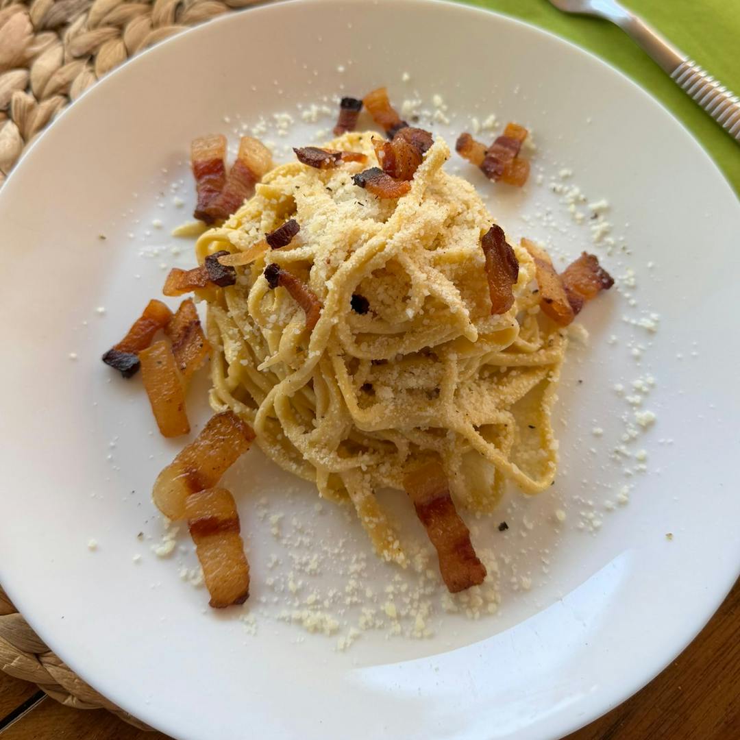 Tonnarello pasta with Gricia sauce