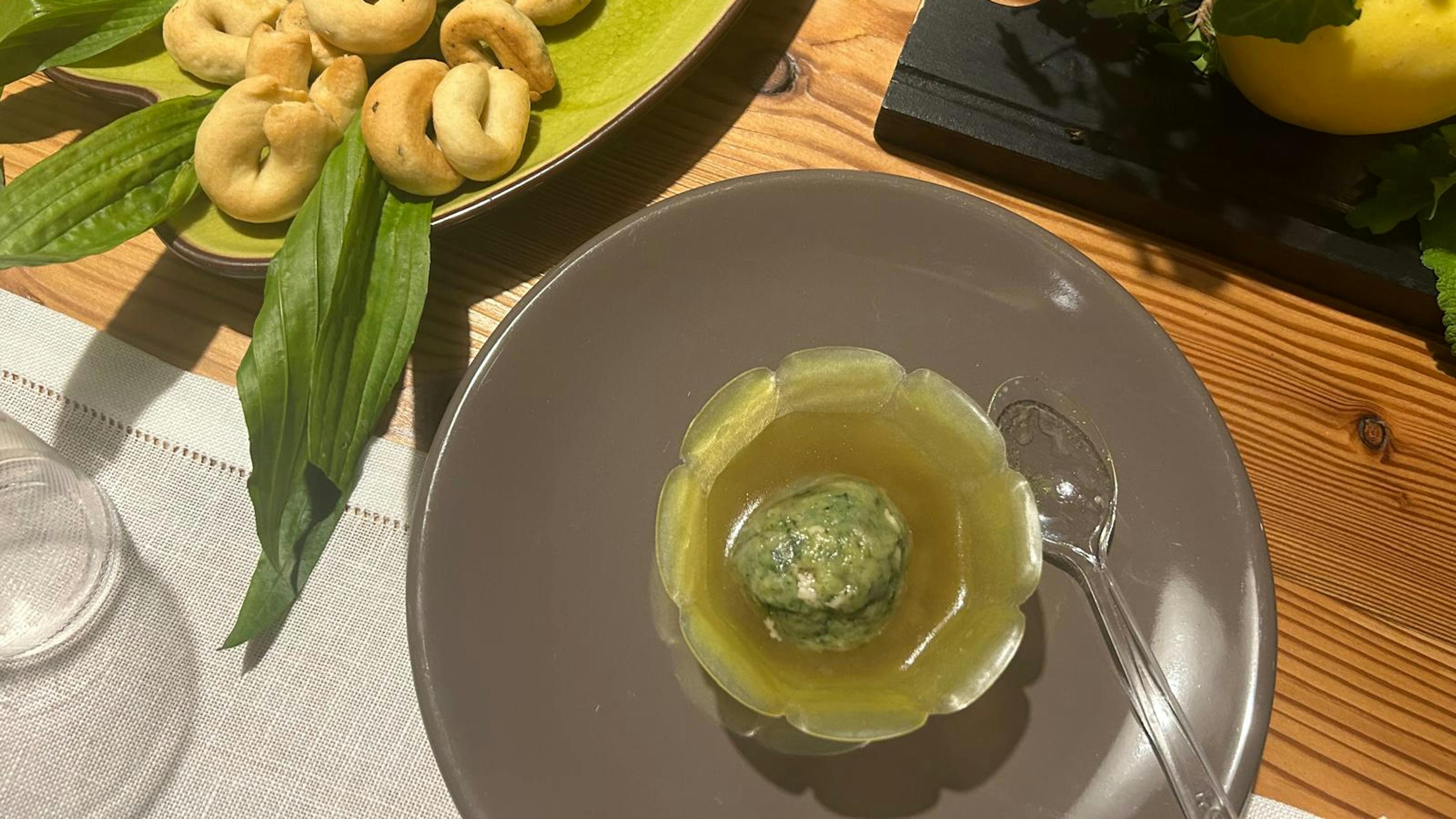 Nettles canederli in broth