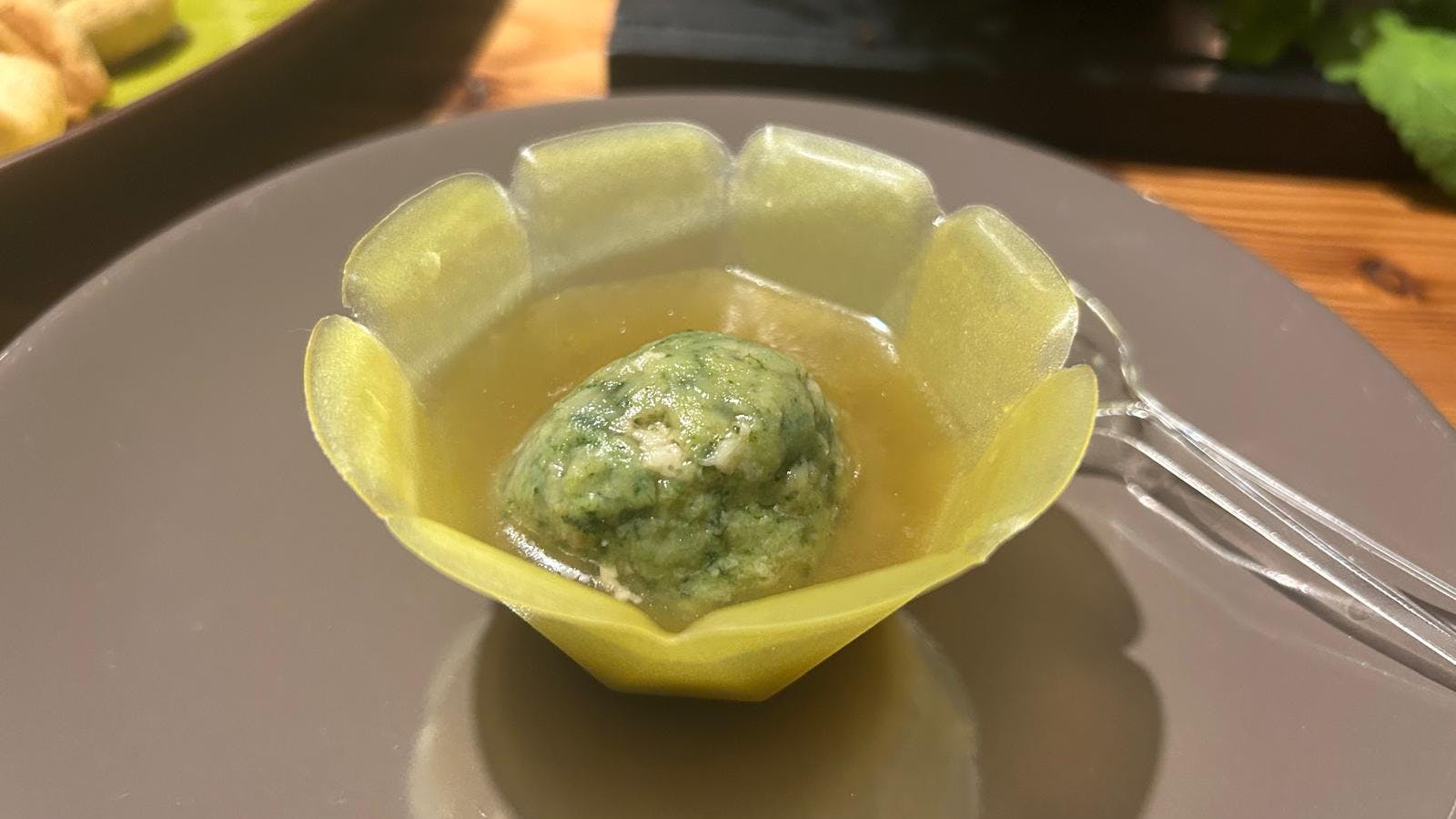 Nettles canederli in broth