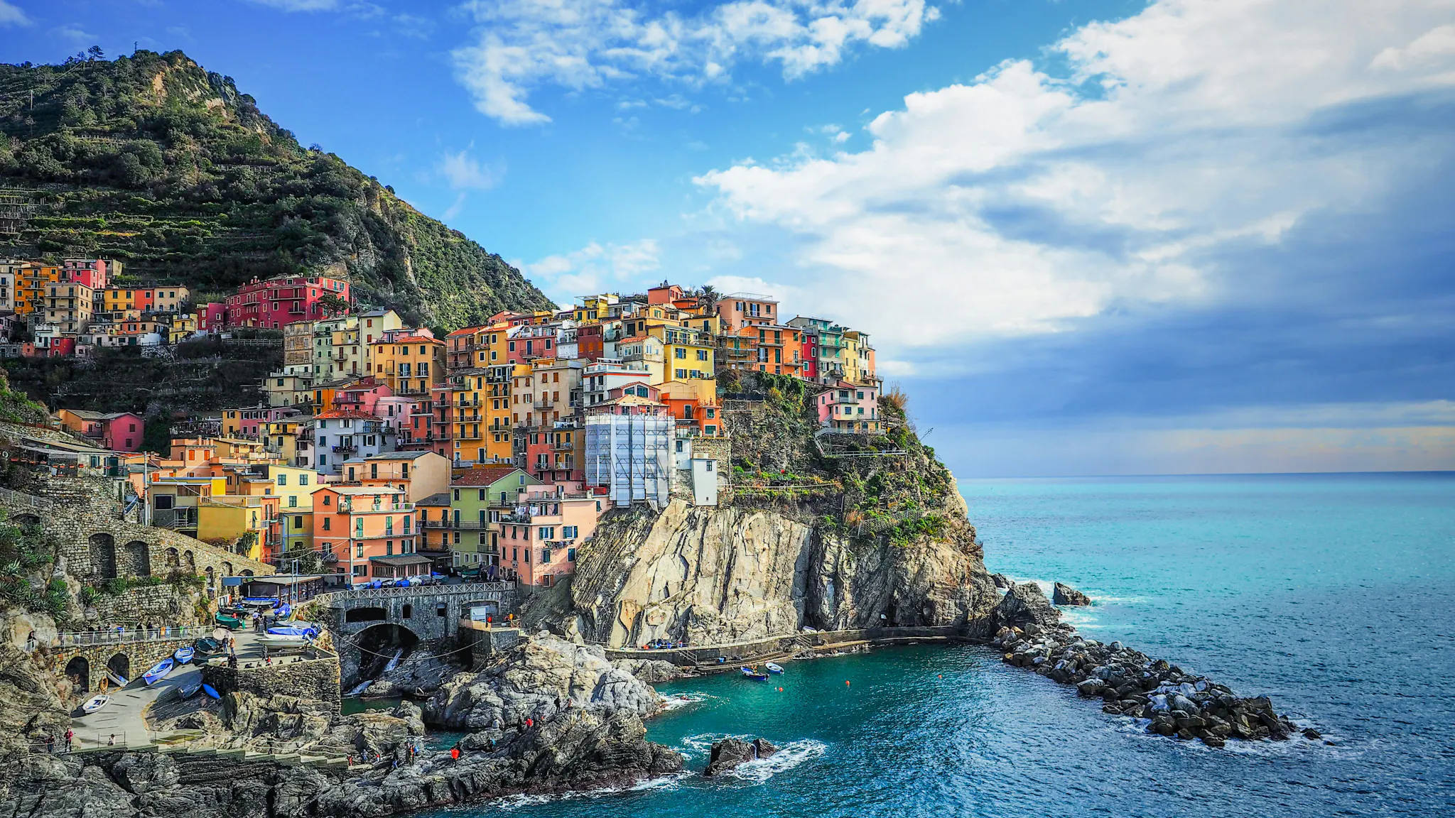 Cinque Terre, mare, scogliera, Liguria