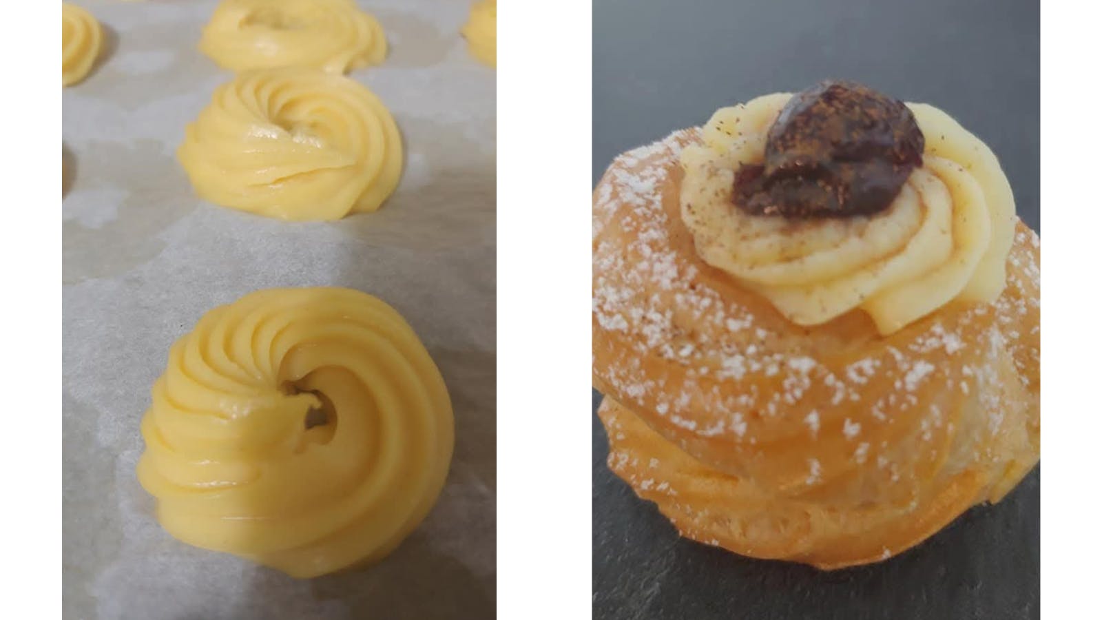 Preparation of the Zeppole and the final result