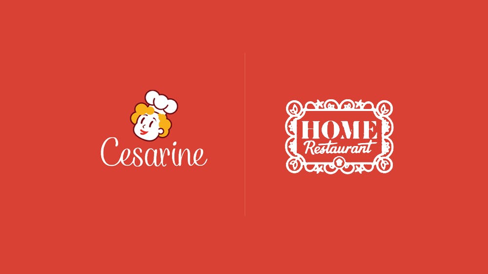 Logo Cesarine and logo TV Show Home Restaurant