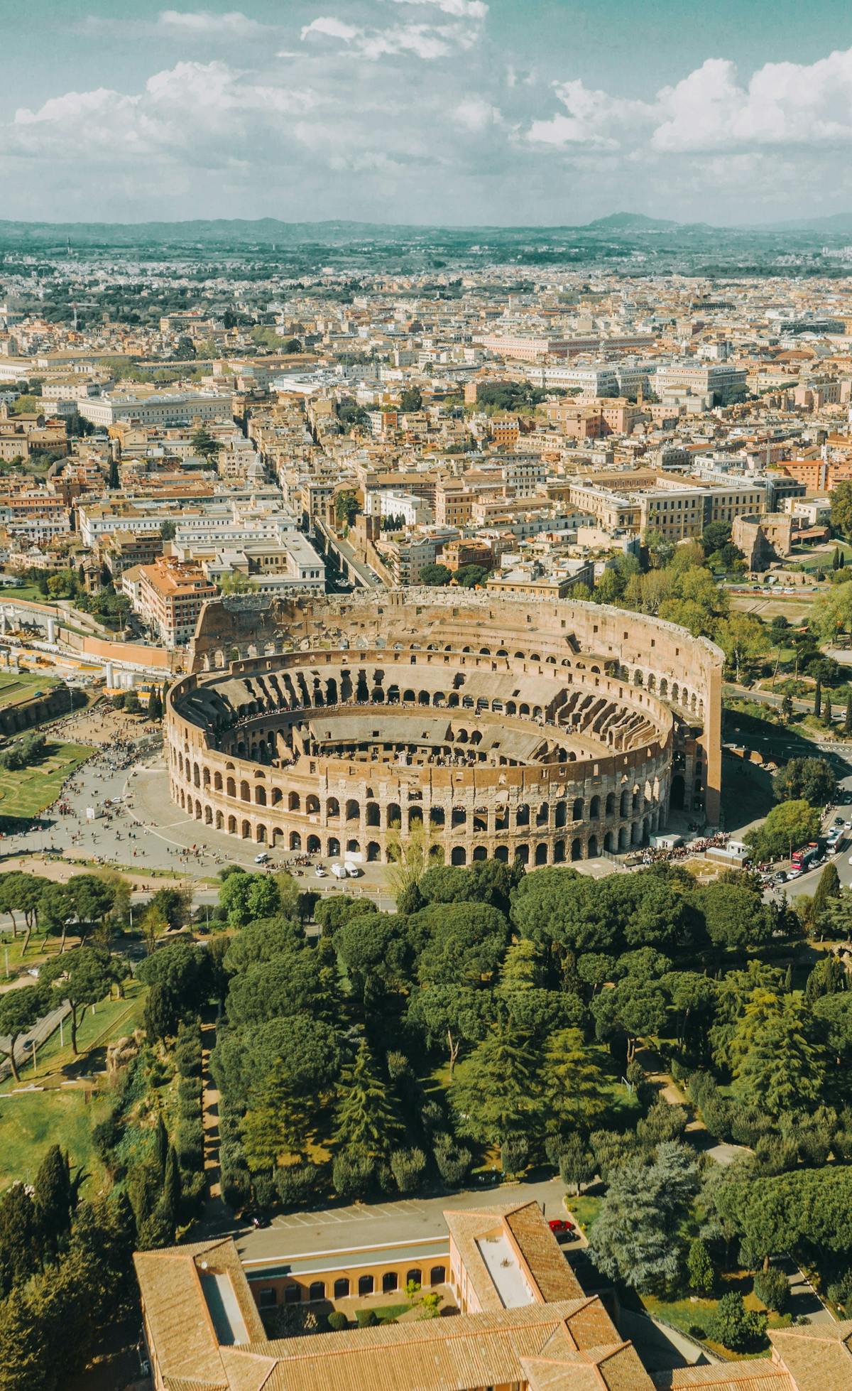 view of rome from above