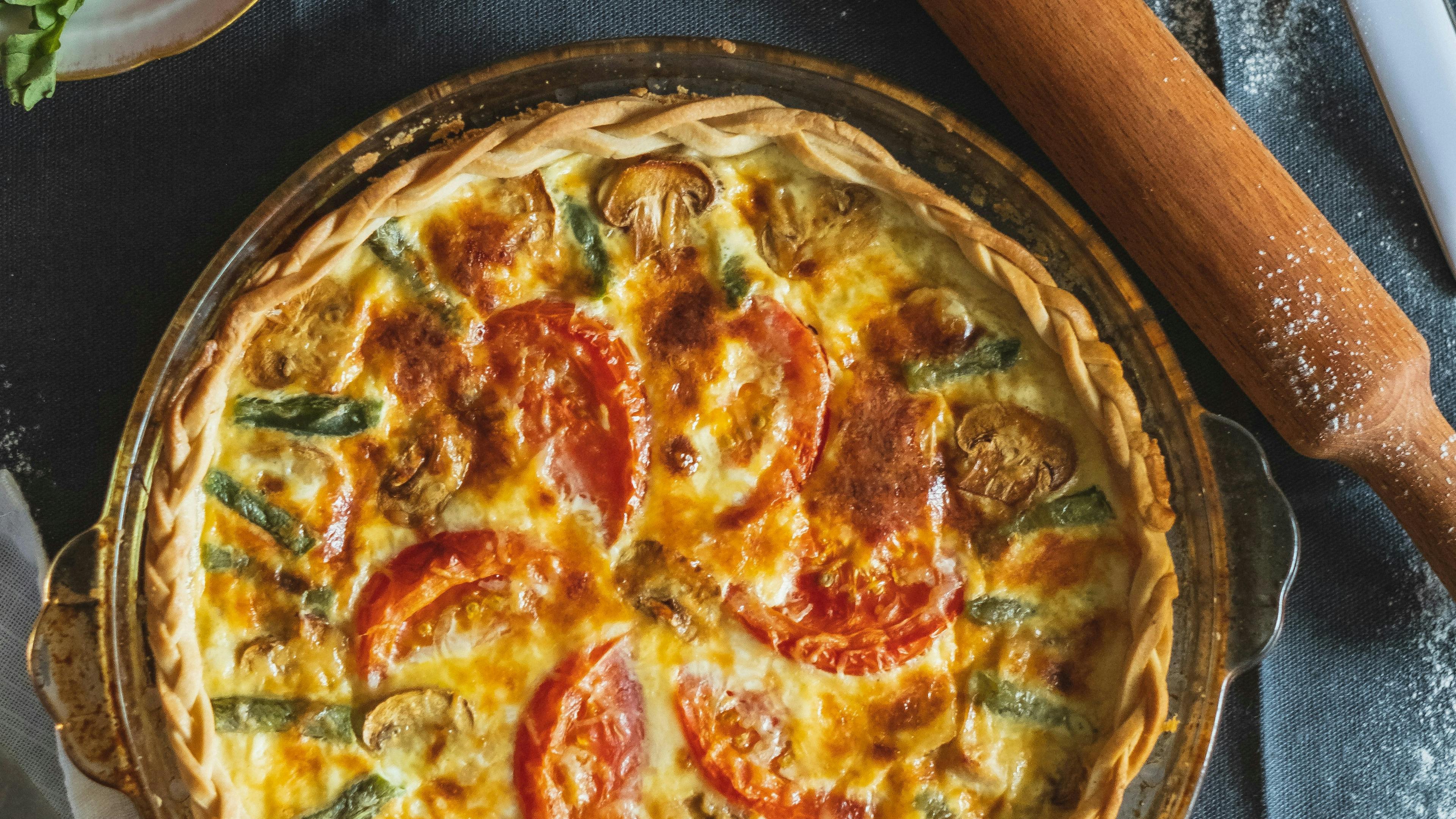plate with zucchini pie