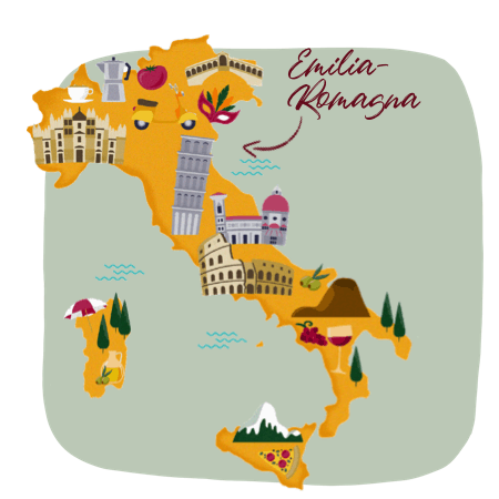 Map of Italy - Emilia-Romagna