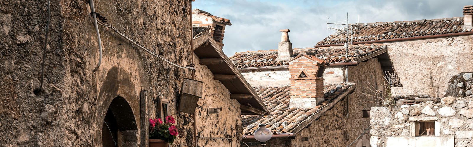 Village in Abruzzo with cobblestone streets