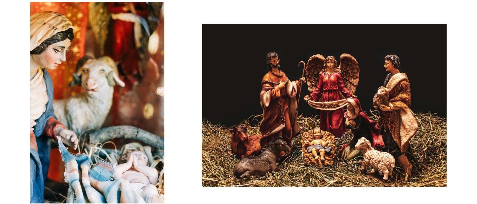 Composite photo featuring Nativity scenes