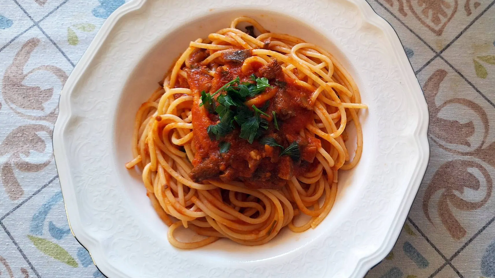 Spaghetti aux lactaires sanguins
