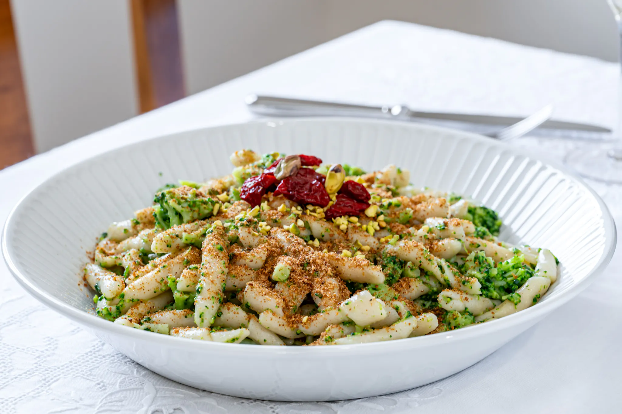 Busiate with Sicilian broccoli