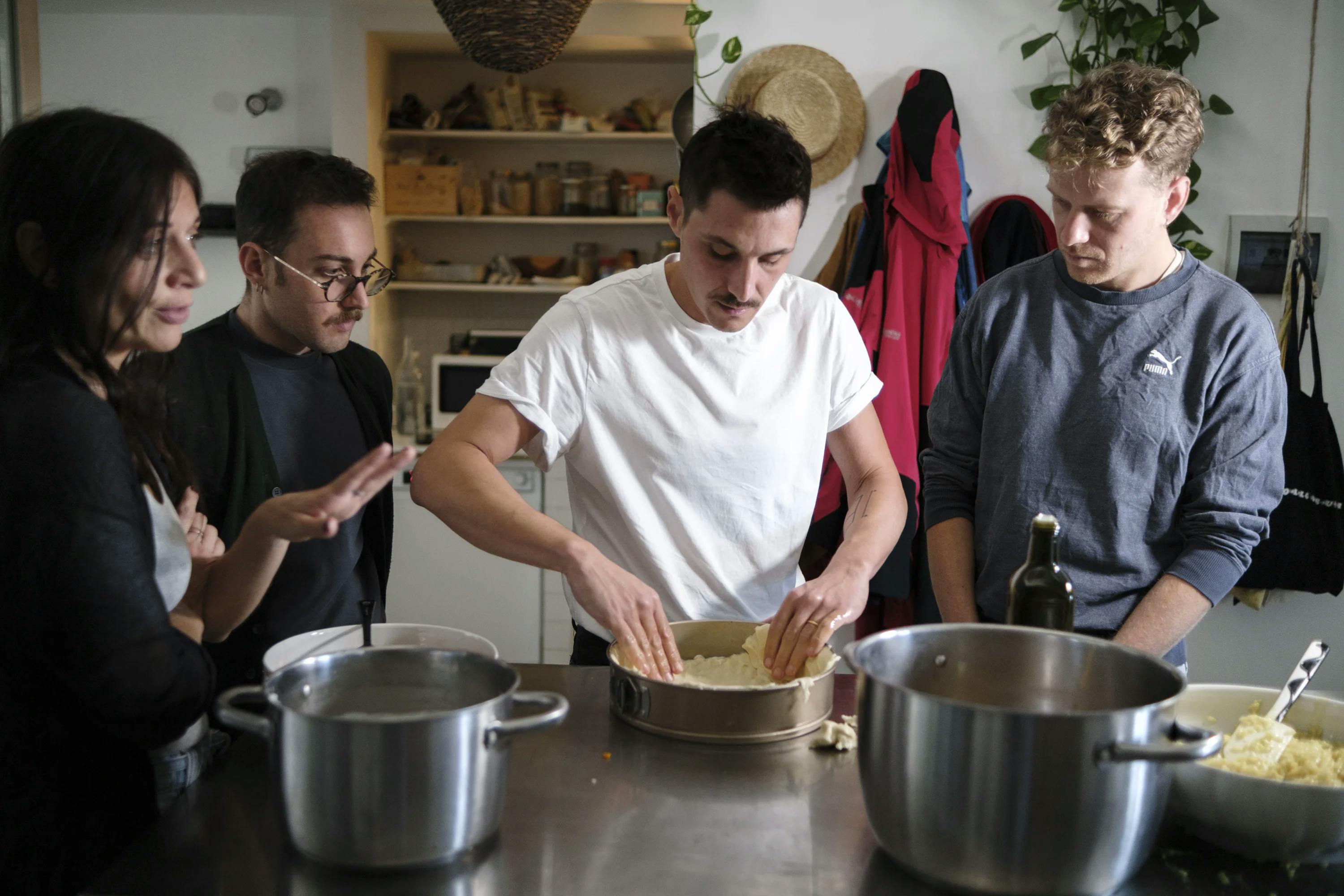 Cesarino Antonio during a cooking class in Palermo, Sicily