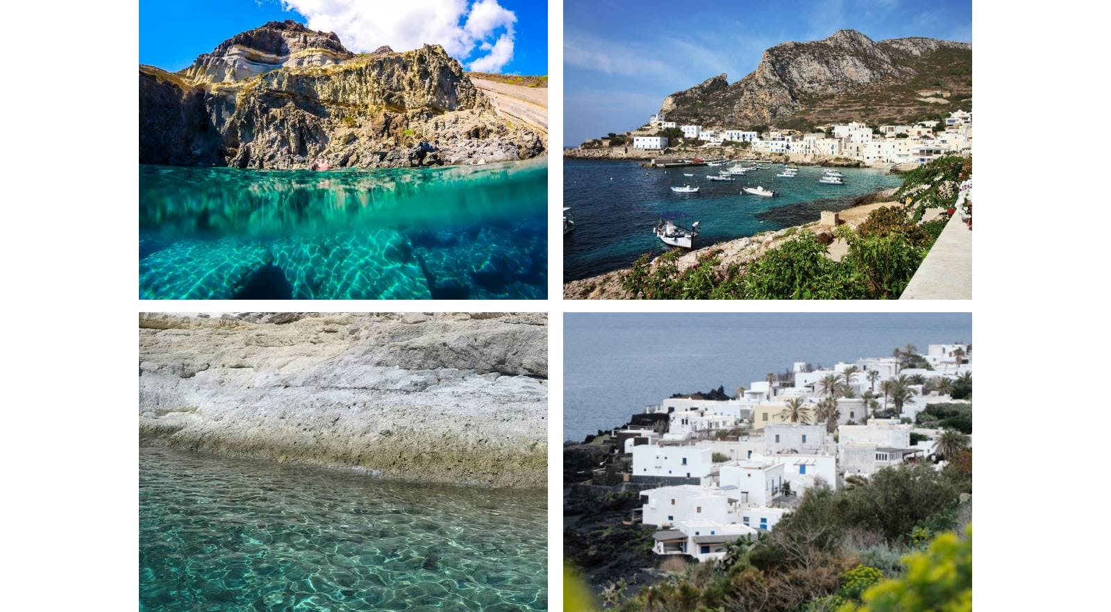 Lampedusa, Levanzo, Pantelleria, Stromboli