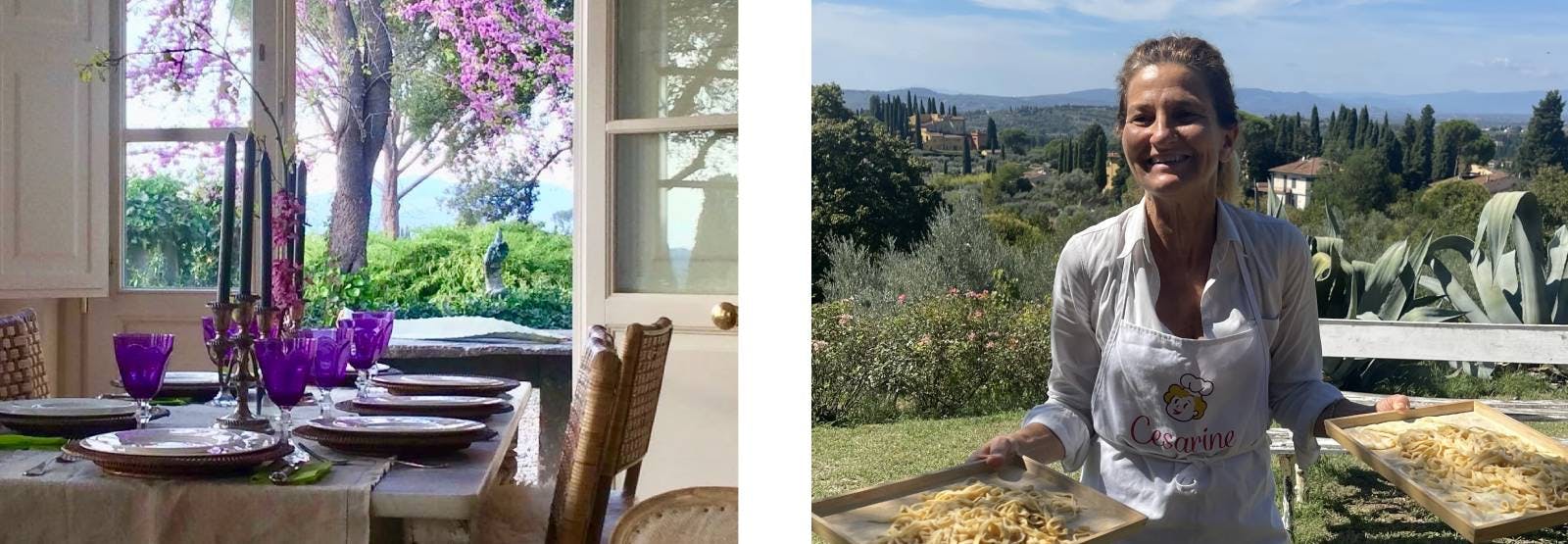 Cooking class in a lemon grove in the hills of Florence