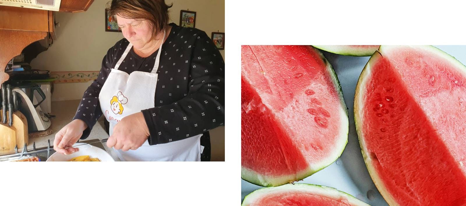 Cesarina Francesca from Palermo, ripe watermelons