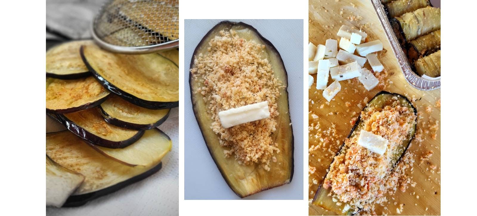 Sicilian-Style Baked Eggplant Roll-Ups - preparation