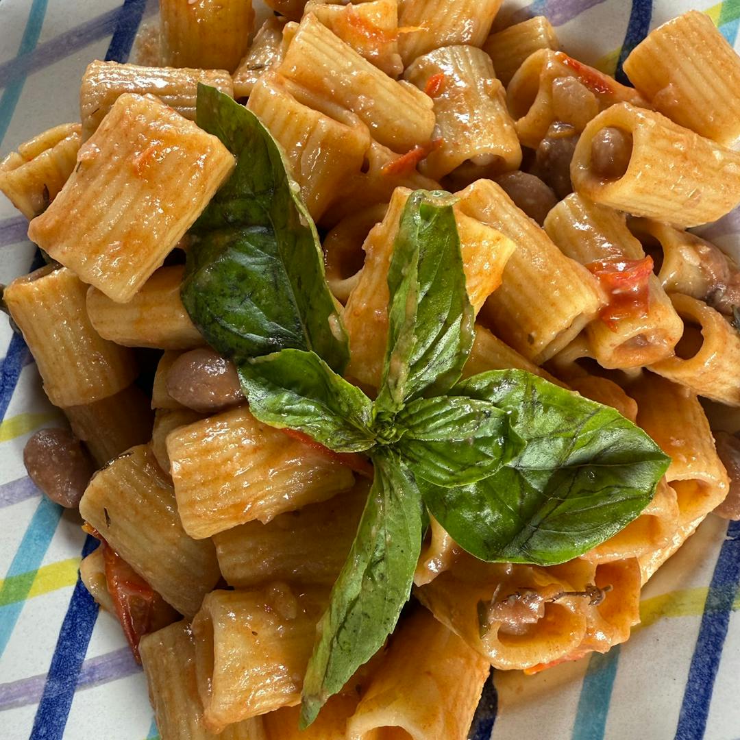 Pasta e fagioli borlotti