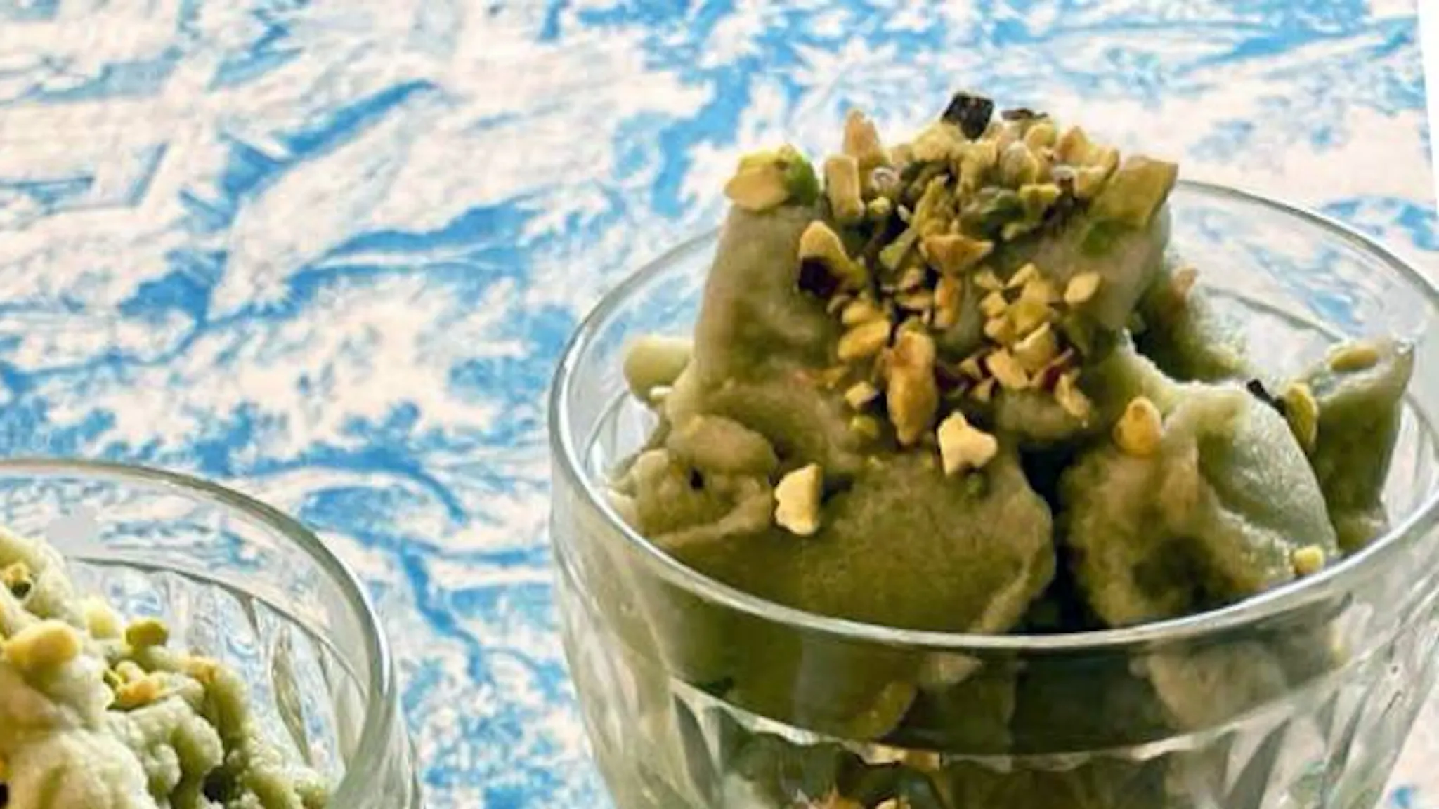 Granita al pistacchio in coppette